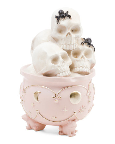 Skulls In Cauldron Decor | TJ Maxx