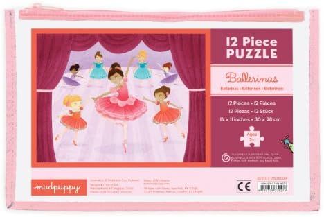 Mudpuppy Ballerinas Pouch Puzzle, 12 Pieces, 14 x 11” – Ages 2+ - Colorful, Glossy Artwork ... | Amazon (US)