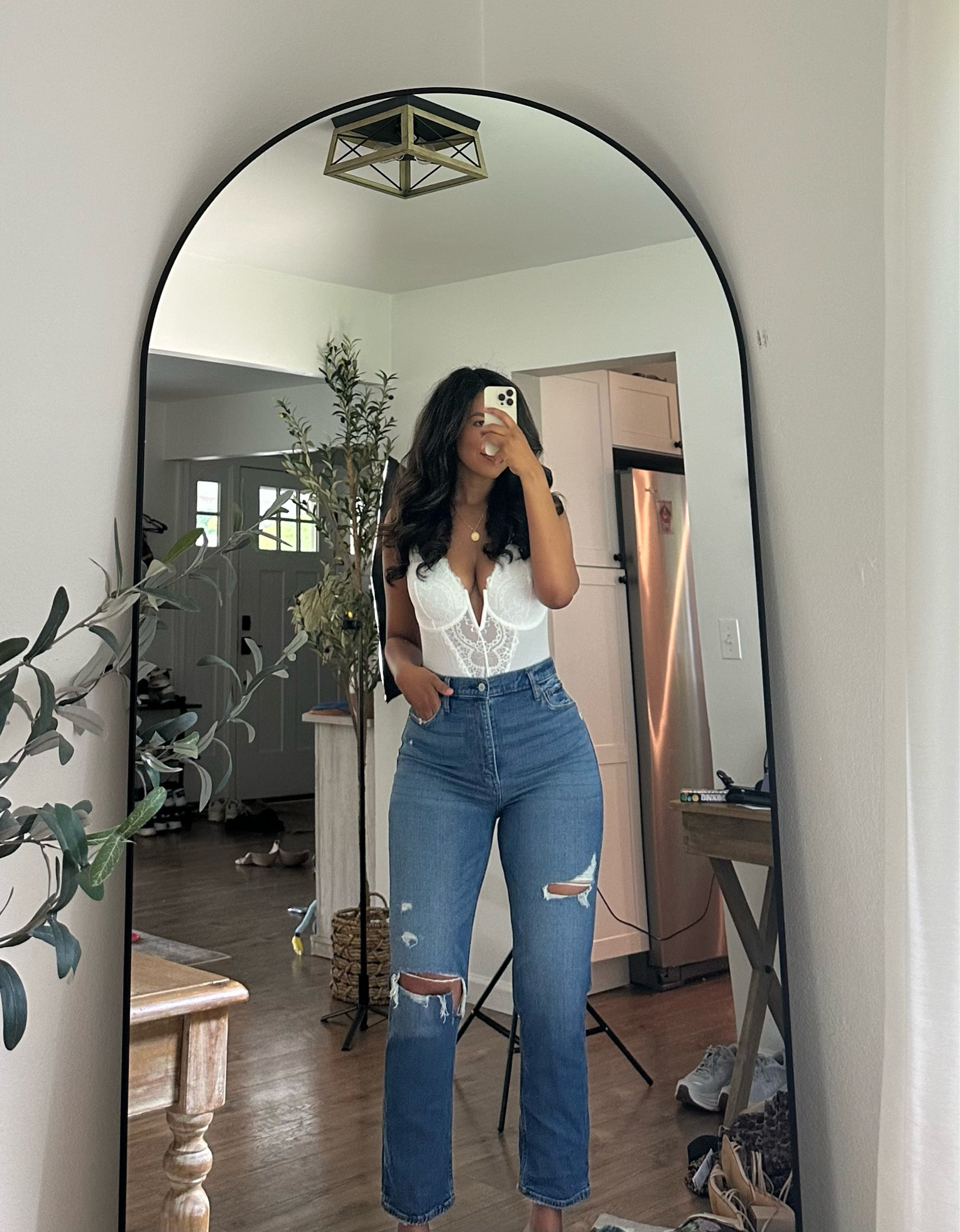 Popilush shapewear bodysuit! Size medium size up if in between sizes! Casual style- outfit inspo curve love ankle straight jeans size 8

#LTKStyleTip #LTKFindsUnder50 #LTKFindsUnder100