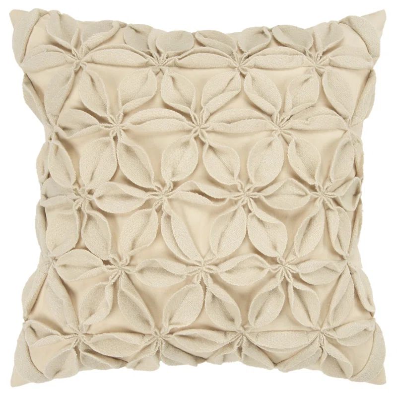 Burroughs Appliqued Cotton Throw Pillow | Wayfair North America