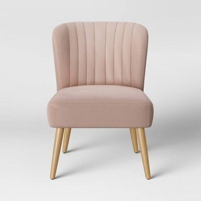 Chelidon Velvet Slipper Chair Blush - Opalhouse&#8482; | Target