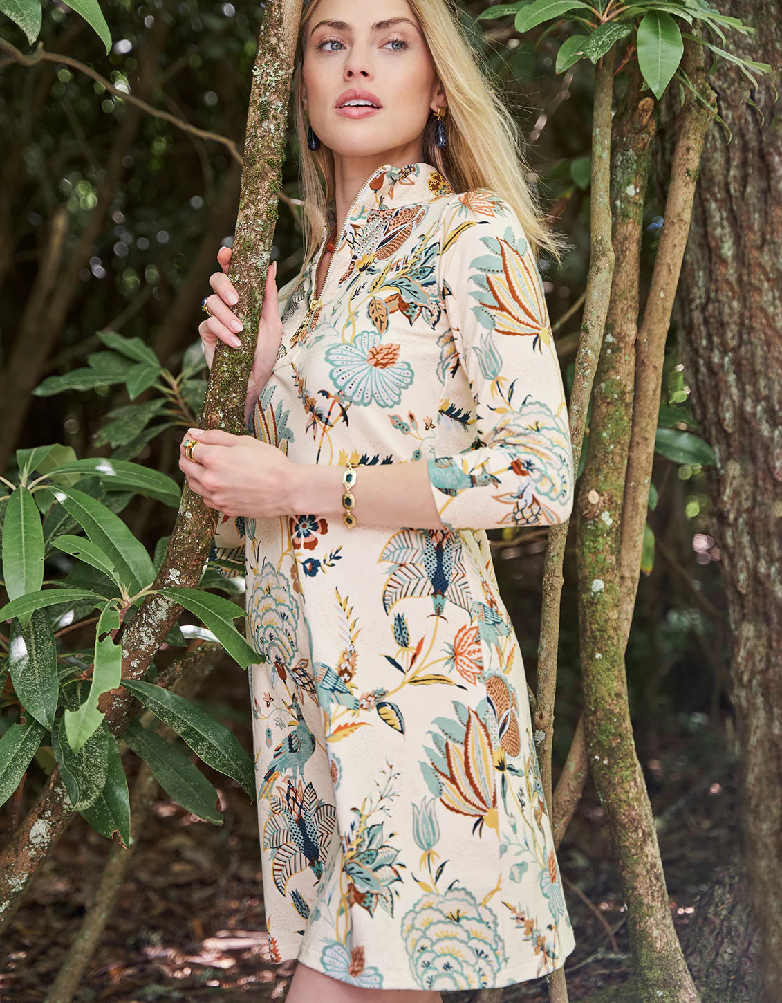 Nora Half-Zip Dress Kalalanta Floral | Spartina 449