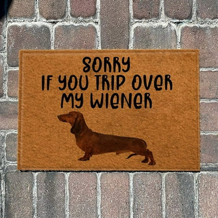 Funny Doormat Welcome Mats Crazy Dogs Don t Step On My Wiener Front Door Mat Entrance Mat Outside... | Walmart (US)