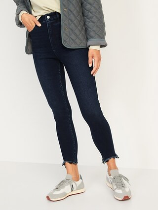 Extra High-Waisted Rockstar 360° Stretch Super Skinny Cut-Off Ankle Jeans for Women | Old Navy (US)