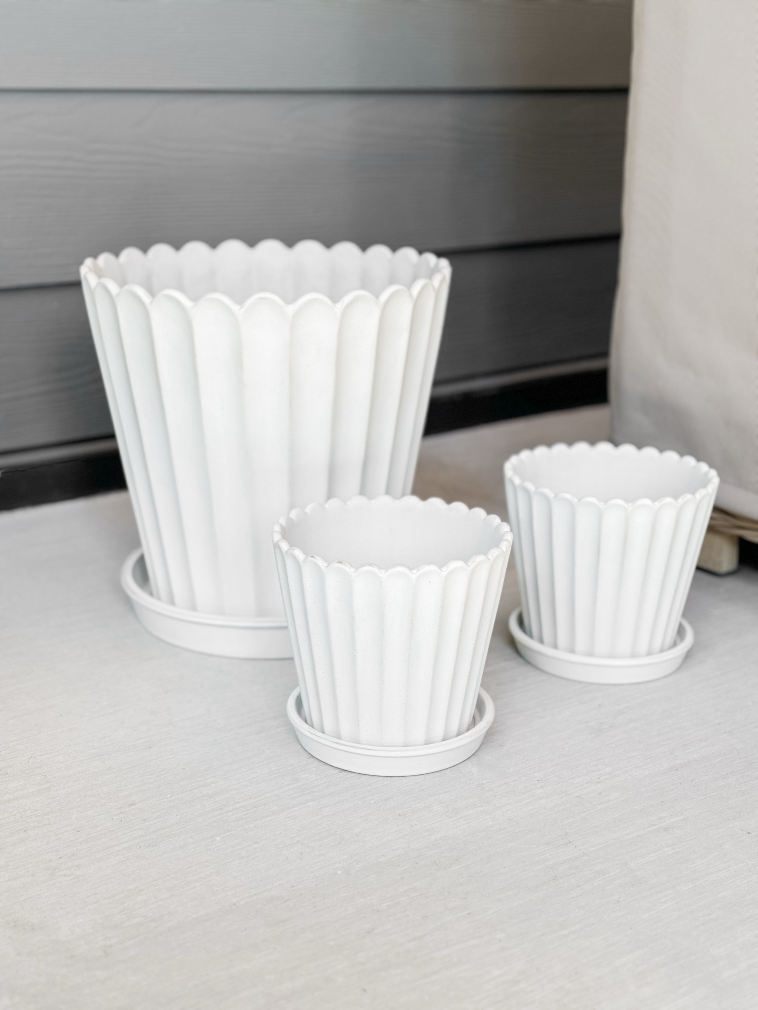 So excited to get planting this spring! I picked up these beautiful scalloped planters at Target and I can’t wait to get some flowers planted in them to bright up our #LTKoutdoor space. 🪴

#LTKfindsunder50 #LTKSeasonal #LTKhome