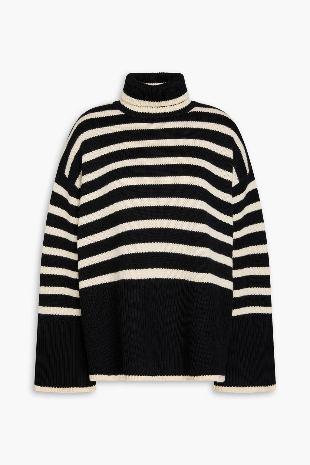 스트라이프 울 코튼 혼방 터틀넥 스웨터 | The Outnet (APAC)