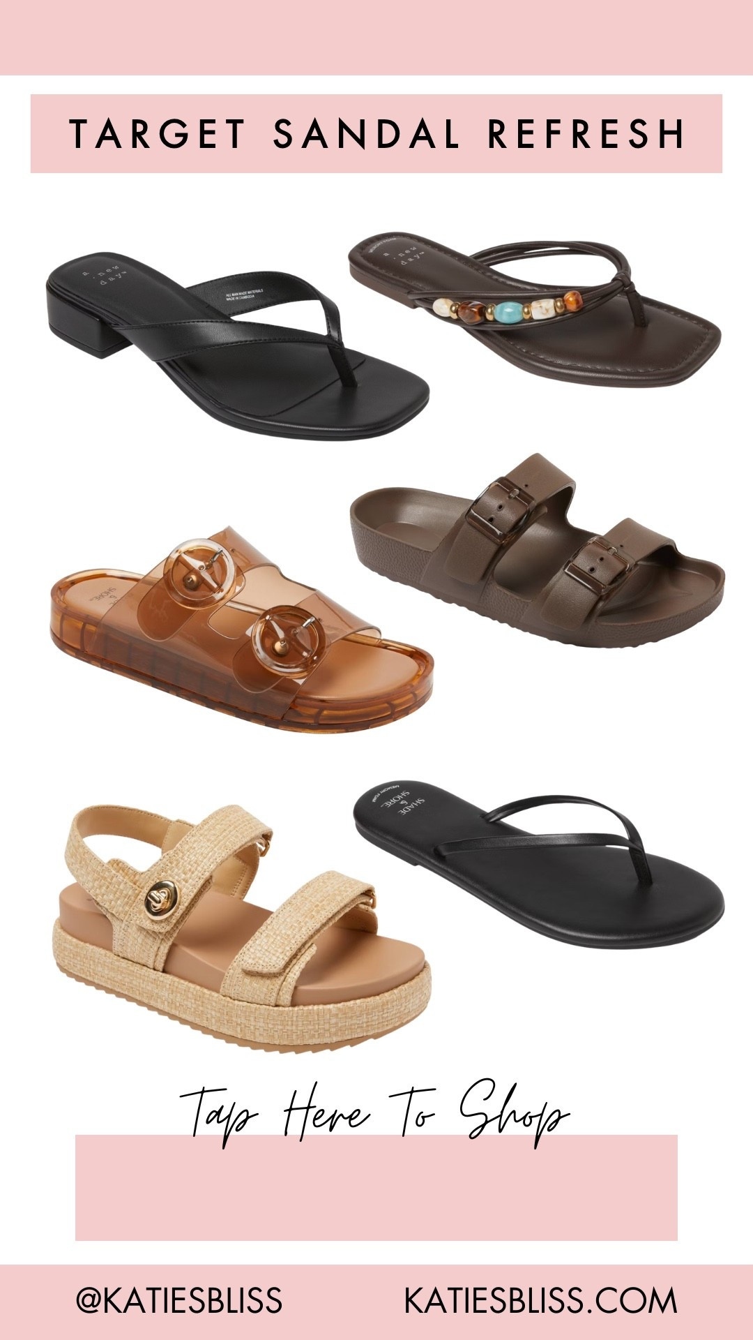 Target sandal refresh 💖

Target. Sandals. Flip flop. Jelly sandals. Beaded sandals. Birkenstock. Summer.

#LTKSeasonal #LTKTravel