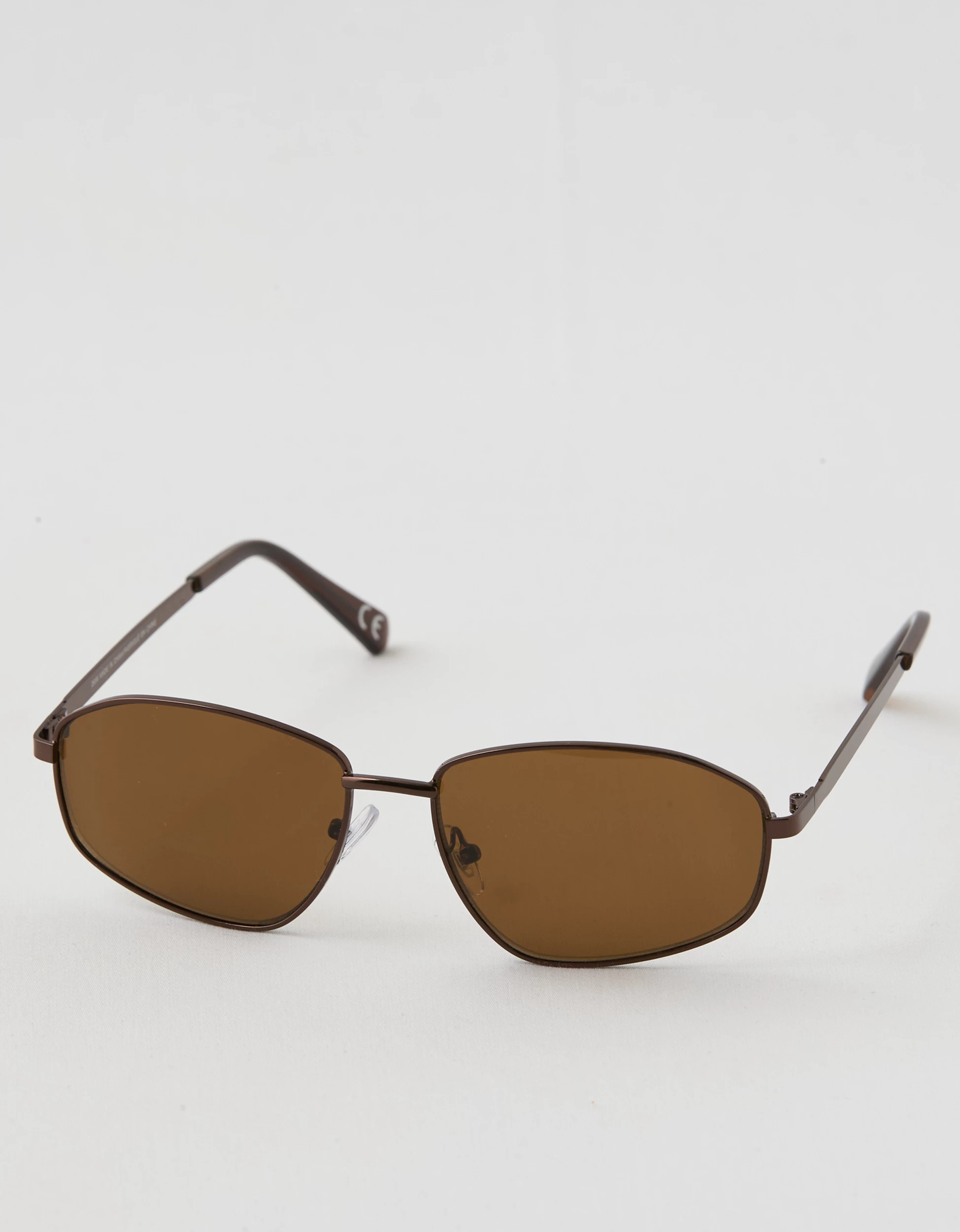 Aerie Narrow Metal Rectangle Sunglasses | Aerie
