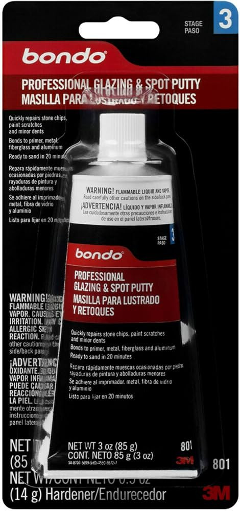 Bondo Professional Glazing and Spot Putty, 00801, 3.0 oz | Amazon (US)