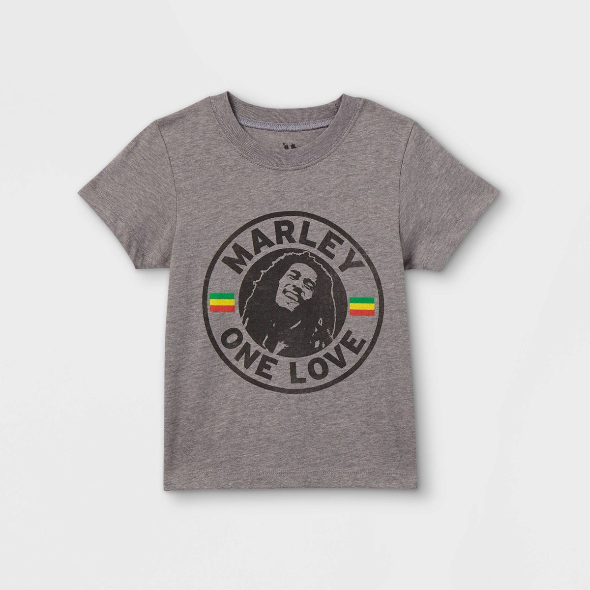 Toddler Boys' Bob Marley 'One Love' Short Sleeve Graphic T-Shirt - Gray | Target