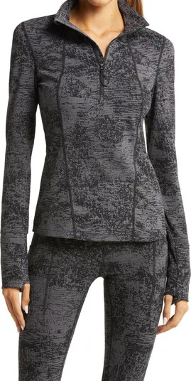 Basalt Jacquard Half Zip Running Top | Nordstrom