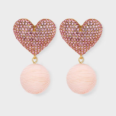 SUGARFIX by BaubleBar Heart's Delight Earrings - Pink | Target