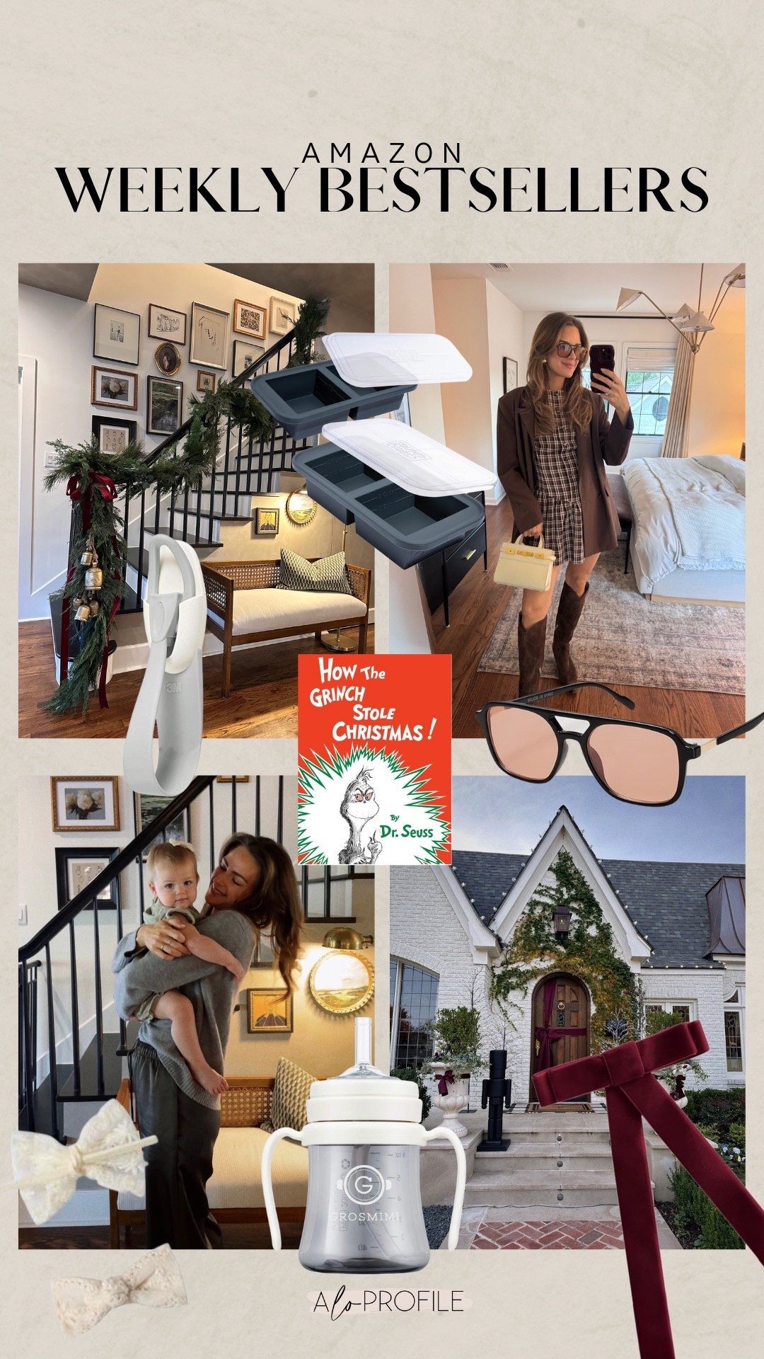 AMAZON WEEKLY BESTSELLERS✨
1. Souper Cubes
2. Sippy Cup
3. Velvet Ribbon
4. No Damage Garland wrappers
5. My all time fav amazon sunnies (ON SALE)
6. Christmas Kids Books
7. James' Bow Clips


#LTKHoliday #LTKStyleTip #LTKKids