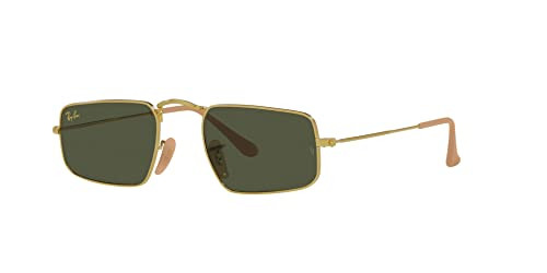 Ray-Ban Unisex RB3957 Julie Rectangular Sunglasses, Legend Gold/Green, 49 mm | Amazon (US)