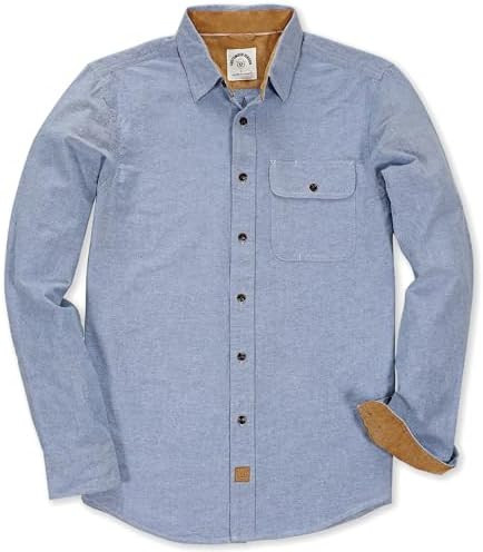 Dubinik® Mens Flannel Shirts Long Sleeve Flannel Shirt for Men Casual Button Down Brushed 100% C... | Amazon (US)