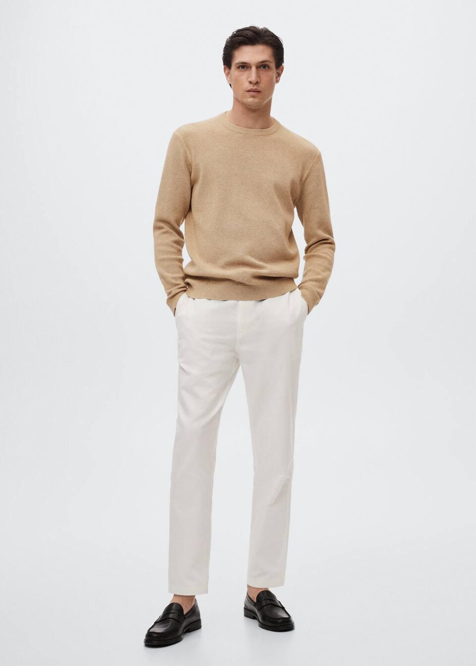 Structured cotton sweater -  Men | Mango Man USA | MANGO (US)
