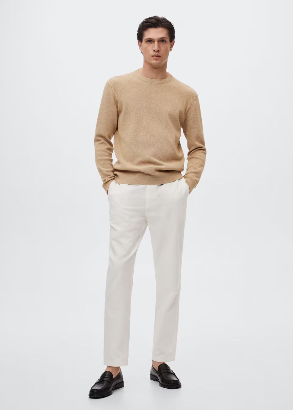 Structured cotton sweater -  Men | Mango Man USA | MANGO (US)