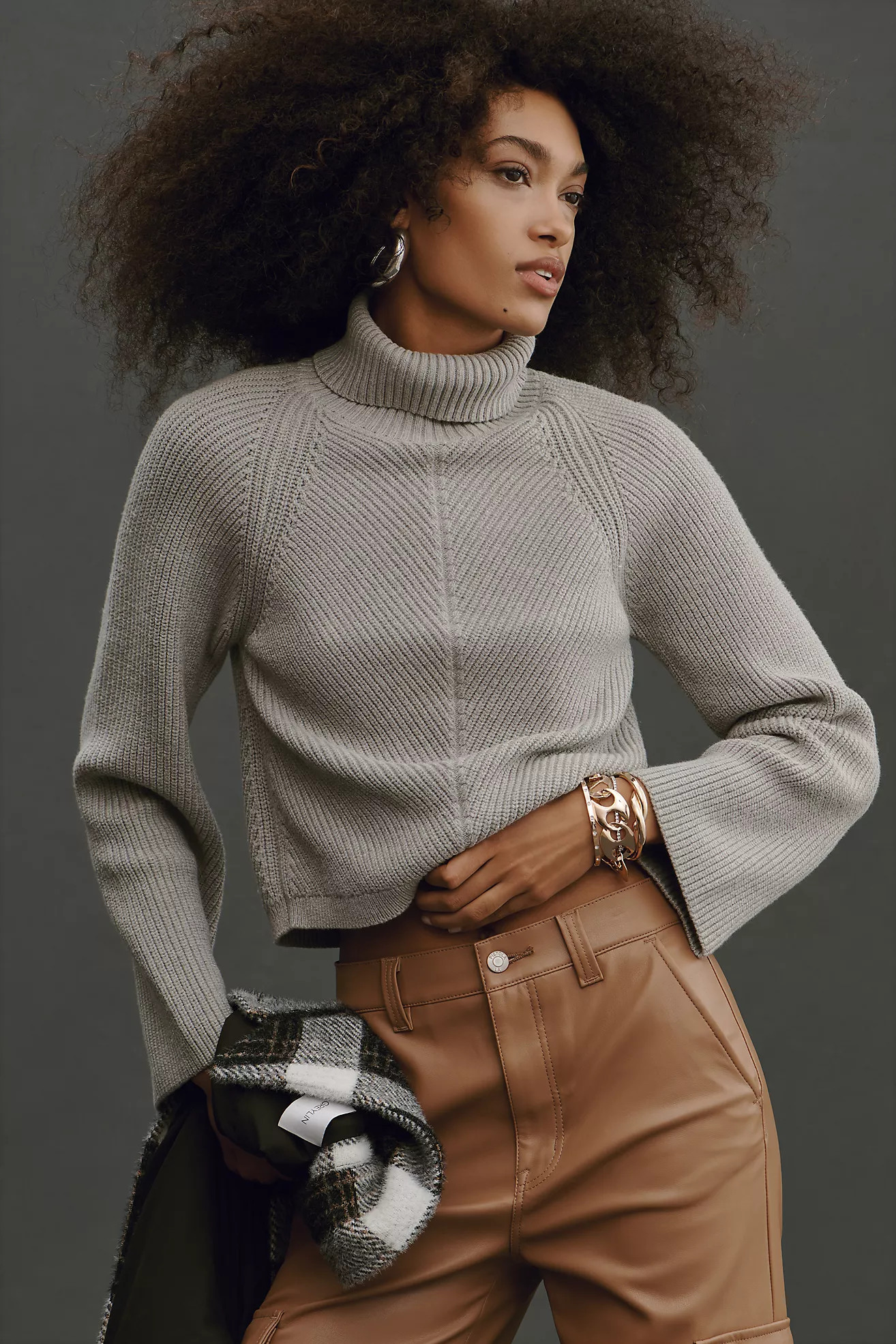 Maeve Cropped Turtleneck Sweater | Anthropologie (US)