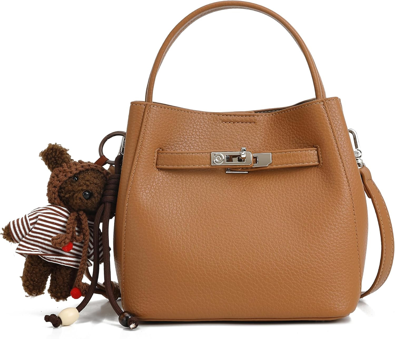 Ladies' wallet, light luxury bucket bag, lychee patterned handbag, high-end sense, one shoulder versatile crossbody bag | Amazon (US)