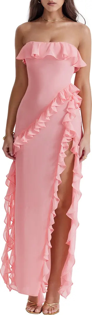 Sarina Ruffle Strapless Maxi Dress | Nordstrom