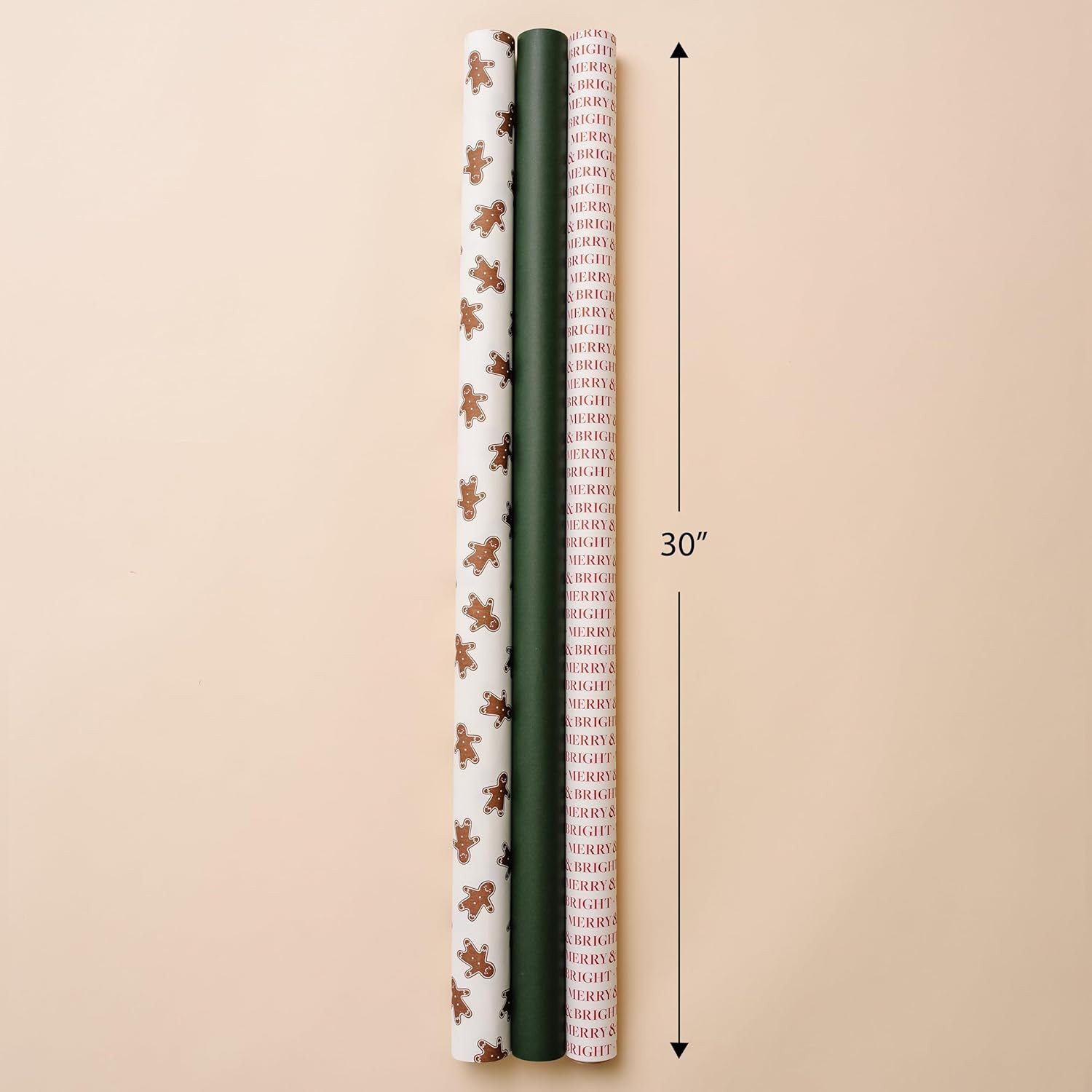 Merry Market Satin Christmas Wrapping Paper (Gingerbread) | Amazon (US)