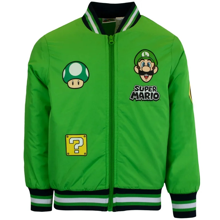 Nintendo Super Mario Bomber Jacket Boys, Mario and Luigi (Sizes 4-18) | Walmart (US)