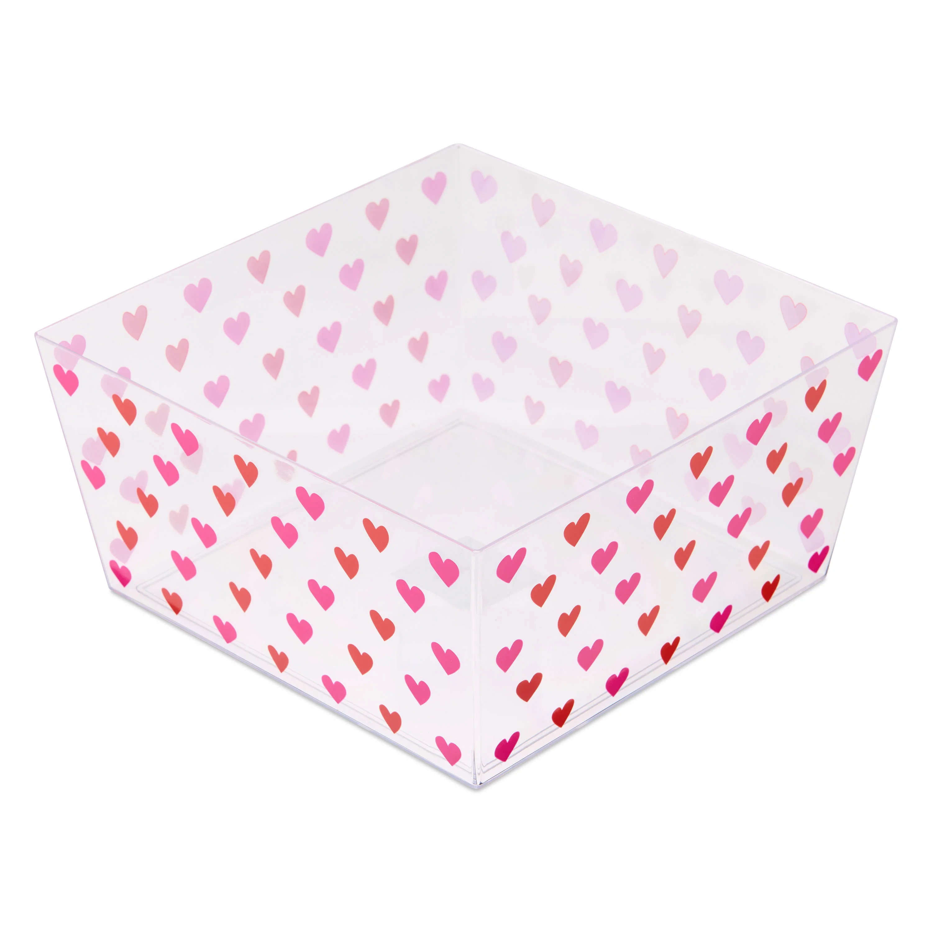 Clear Square Heart Bowl, 9" x 9", Valentine's Day by Way To Celebrate | Walmart (US)