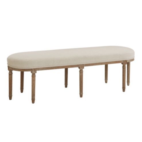 Madeline Upholstered Linen Bench | Ballard Designs, Inc.