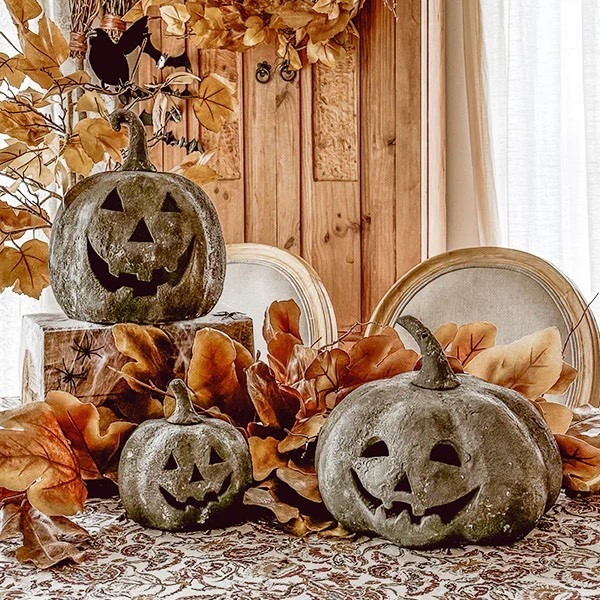 $125 for all 3! #pumpkin #terracottapumpkin #halloweendecor

#LTKSeasonal #LTKHome