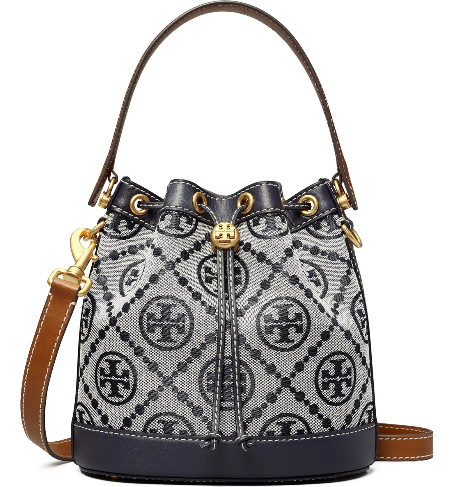 T Monogram Jacquard Bucket Bag | Nordstrom