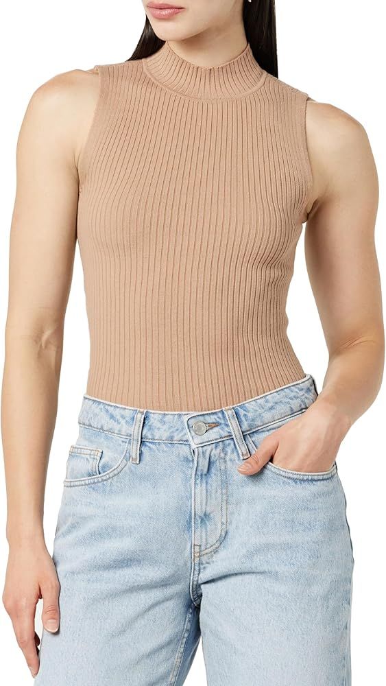 The Drop Women's Karolina Sleeveless Ribbed Mock-Neck Sweater | Amazon (US)