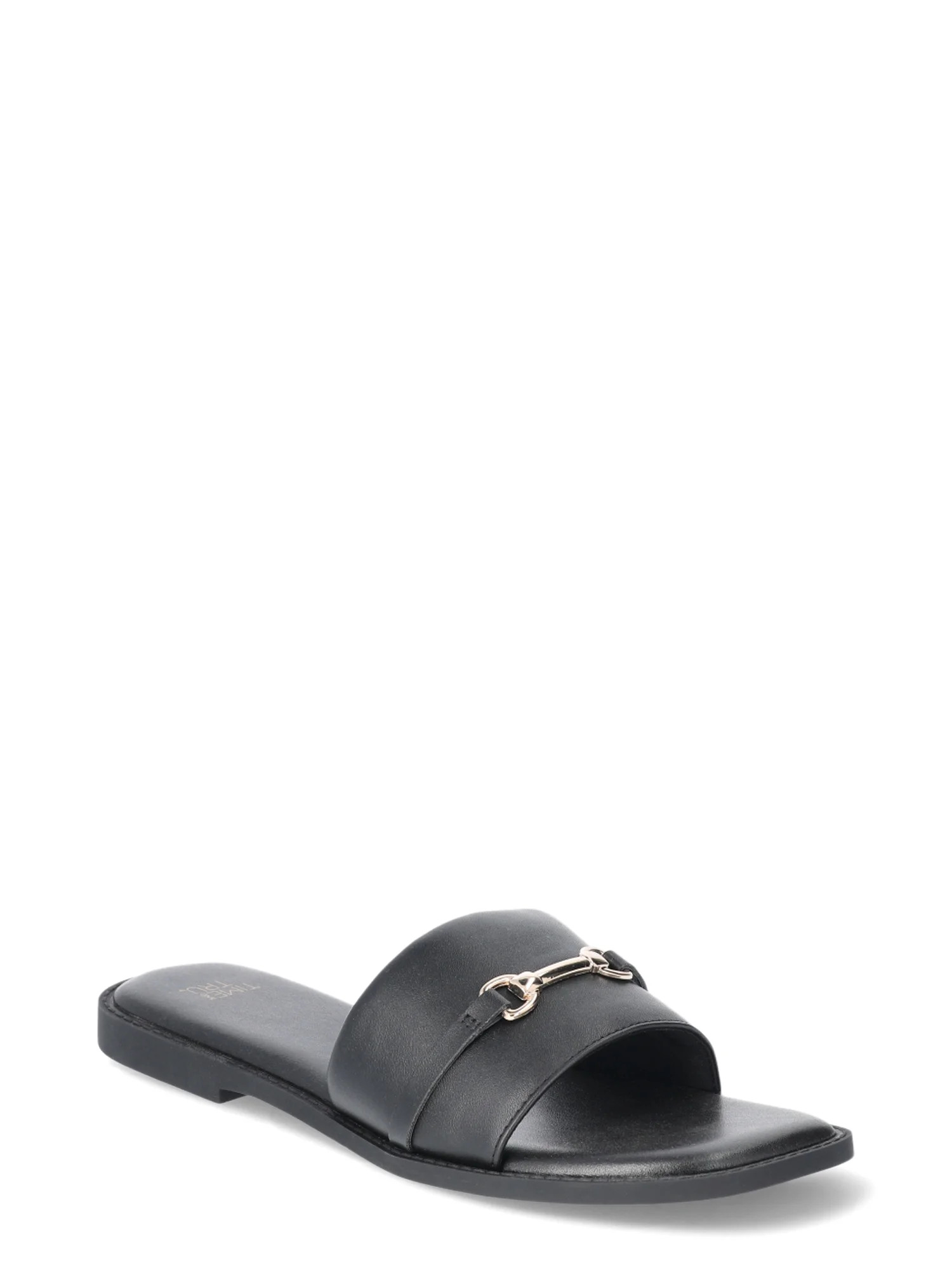 Time and Tru Women's Horsebit Hardware Slide Sandal | Walmart (US)