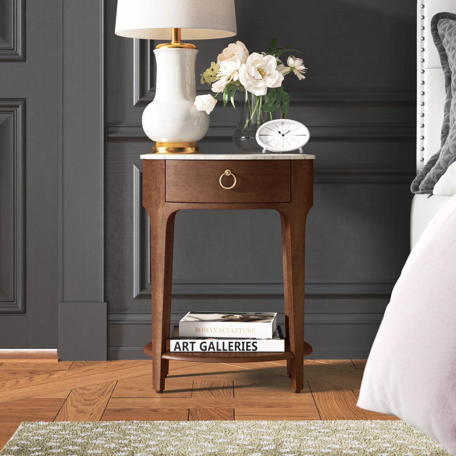 Exmouth Marble Nightstand | Wayfair North America