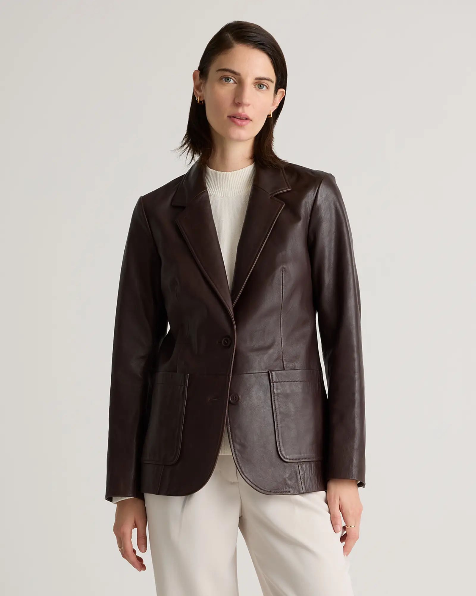 100% Leather Blazer | Quince