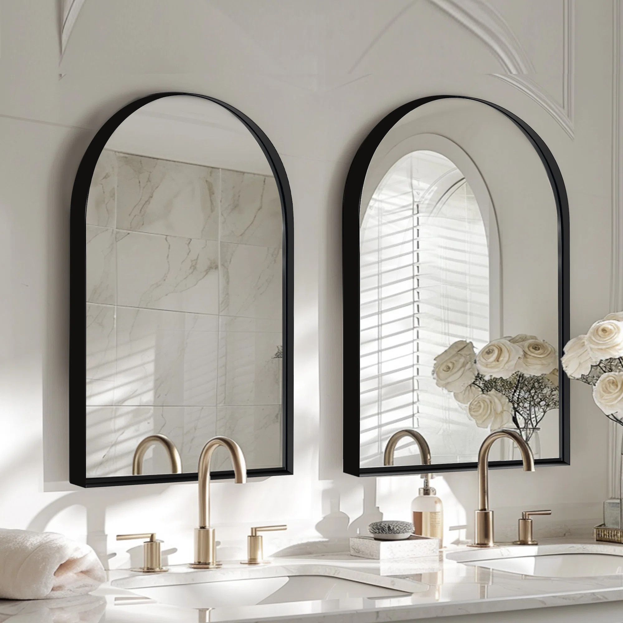 Brenai Recessed Framed 1 Door Medicine Cabinet with 2 Adjustable Shelves (Set of 2) | Wayfair North America