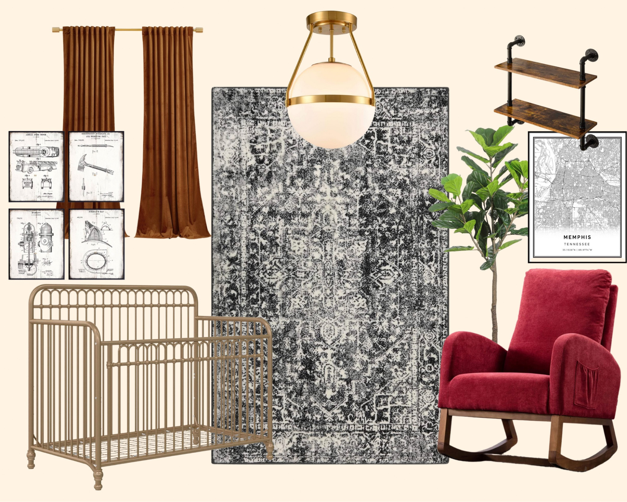 Nursery, old firehouse nursery, vintage nursery, kids room

#LTKhome #LTKfamily #LTKkids