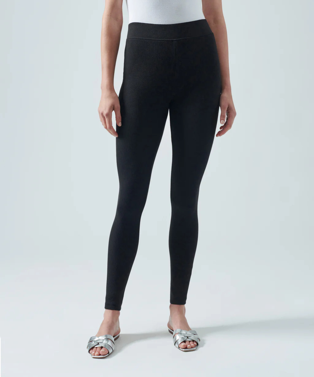 Modal Rib High Waisted Legging - Black | ATM Collection
