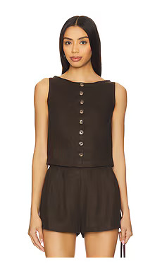 FAITHFULL THE BRAND Elia Top in Coffee from Revolve.com | Revolve Clothing (Global)