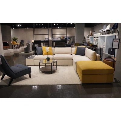 Loresz 110" Wide Modular Corner Sectional with Ottoman | Wayfair North America