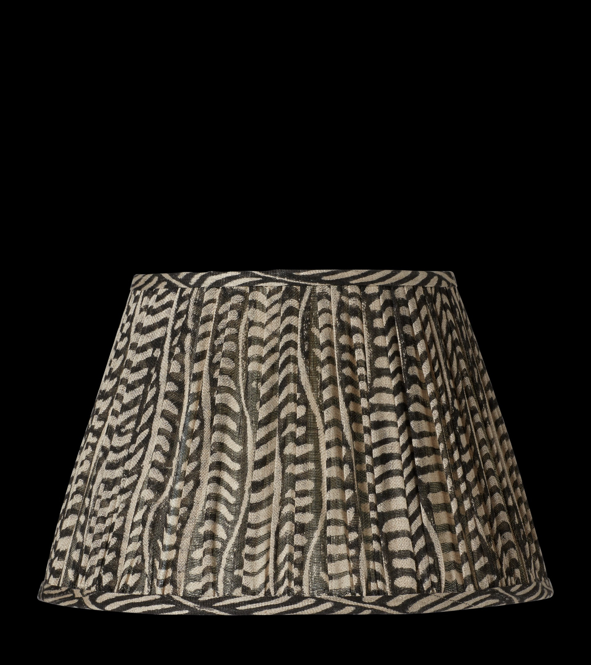 14in Pattani Eclipse Lampshade & Carrier  - Onyx | OKA US | OKA US