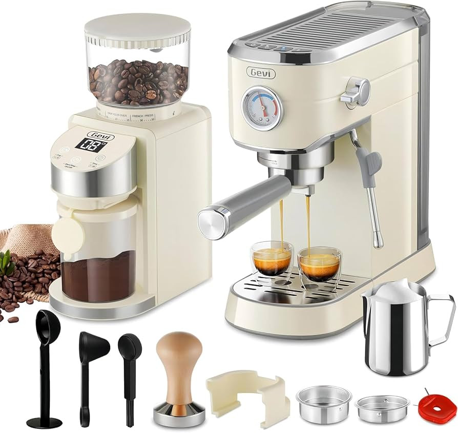 Gevi Espresso Machine 20 Bar with Grinder, Professional Espresso Maker with 35 Precise Grind Sett... | Amazon (US)