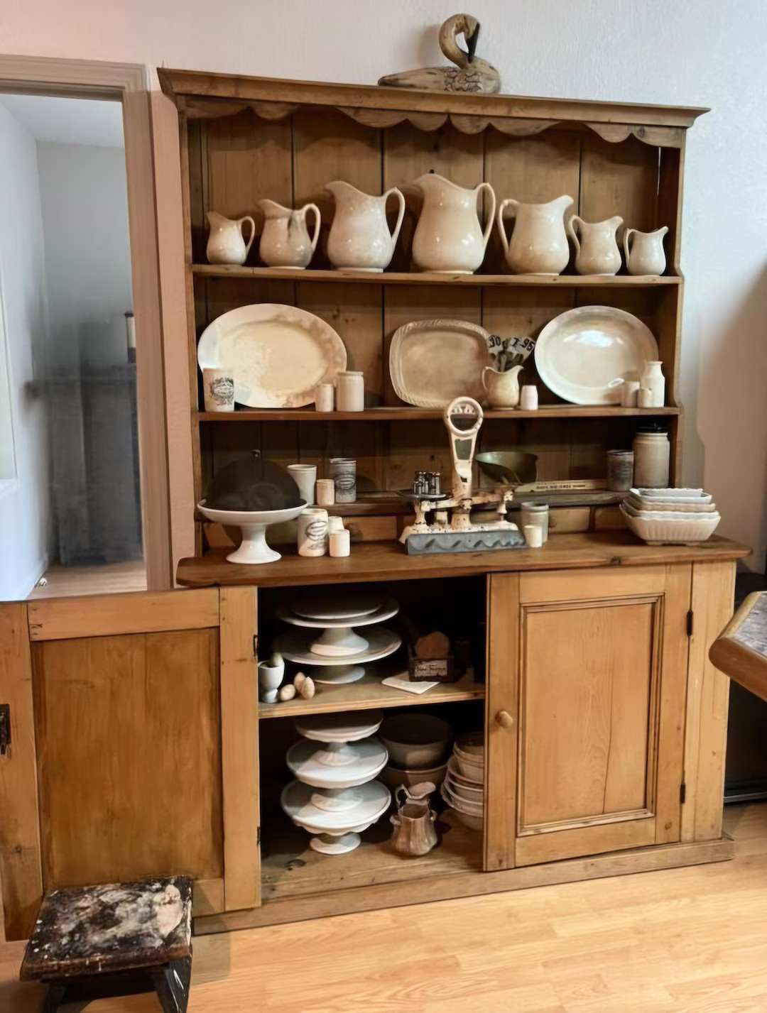 Antique English Pine Hutch Cabinet Kitchen Dining Room China Cabinet Hutch 2 Piece Ironstone Cabi... | Etsy (US)