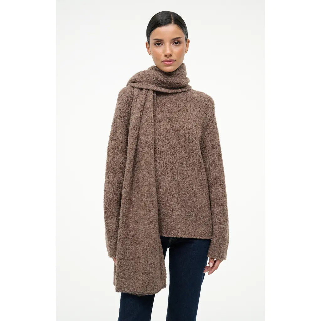 STAUD Siren Sweater & Scarf Set in Truffle at Nordstrom, Size Medium | Nordstrom