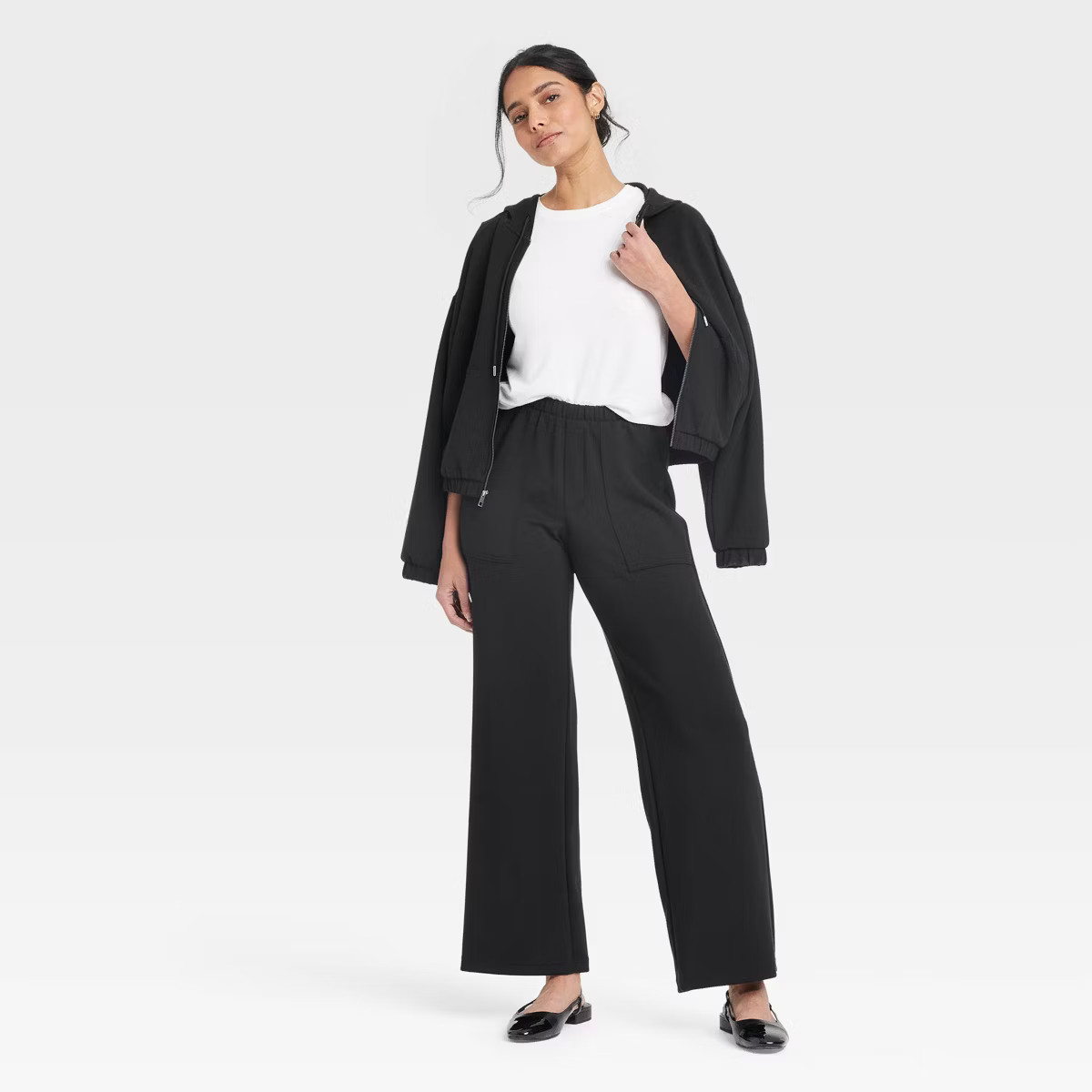 Women's Mid-Rise Sandwash Pull-On Knit Leisure Utility Pants - A New Day™ | Target