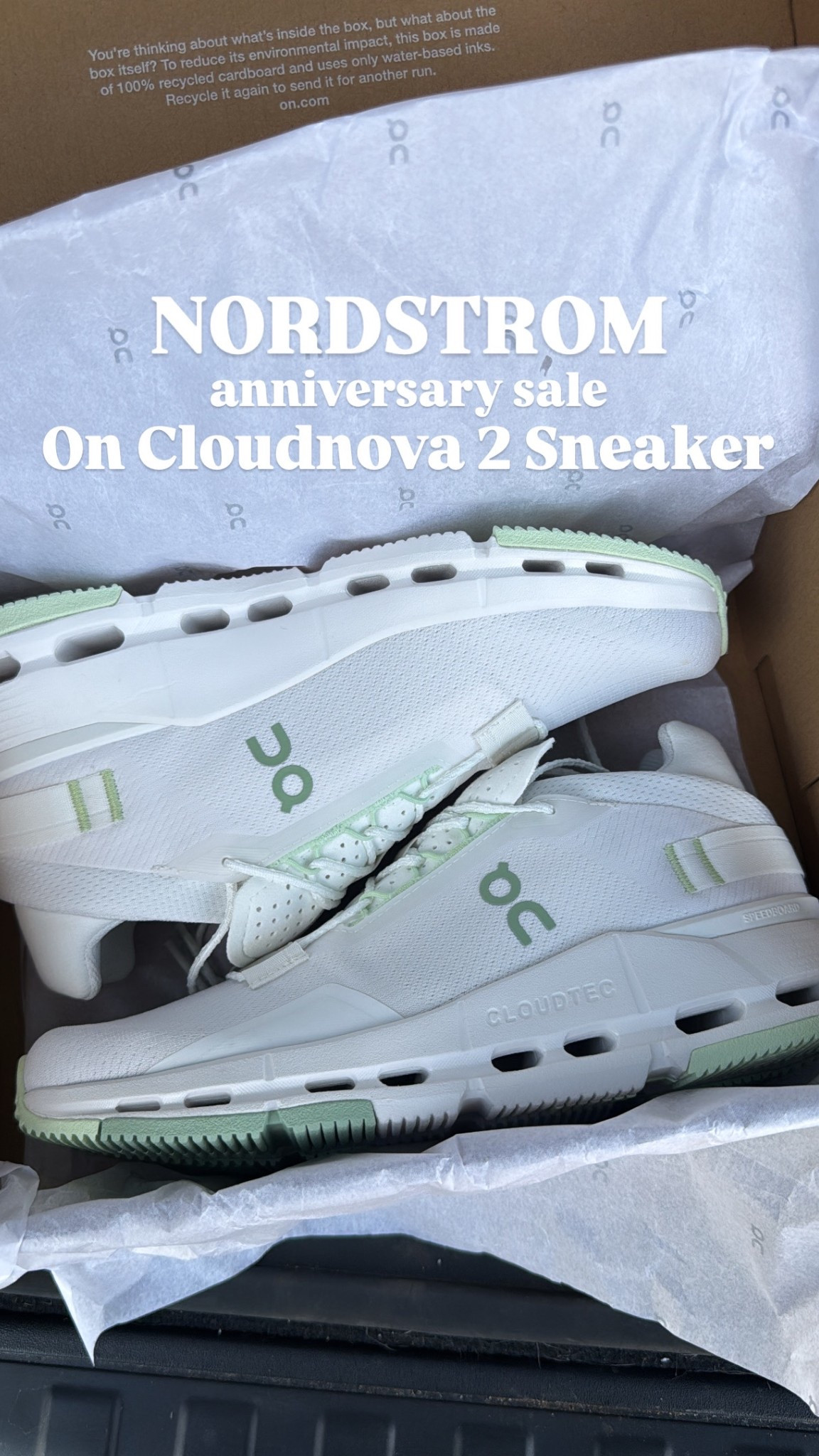 I love the little hint of green, it's just enough for this neutral girl #anniversarysale #nordstrom #nordstromsale #momshoes #shoes #onshoes #cloudnova #sale #salealert #sales #shoesonsale 

#LTKSaleAlert #LTKShoeCrush #LTKActive