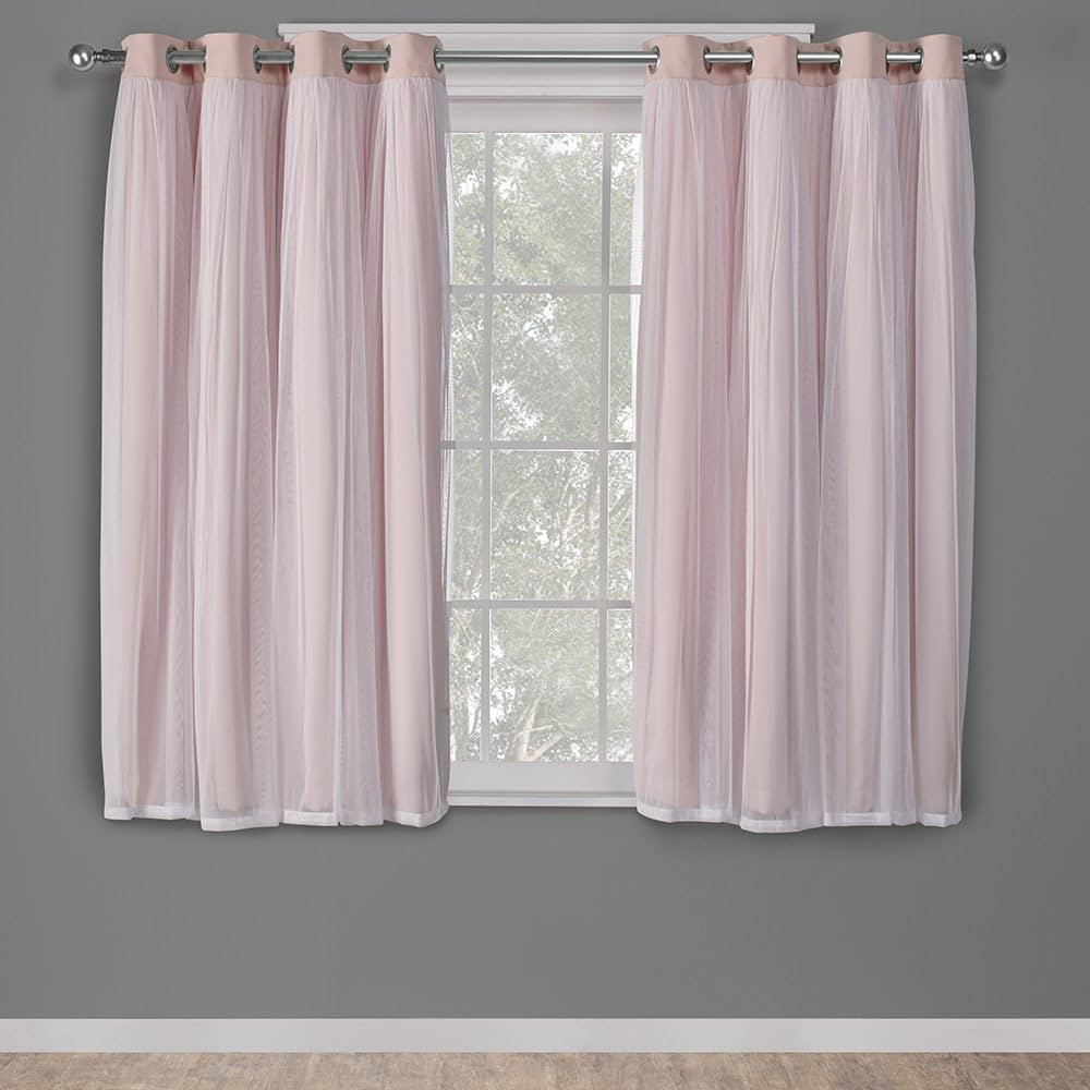 TOWN & COUNTRY LUXE Talia Double Layer Indoor Curtains, Sheer and Room Darkening Blackout, Gromme... | Amazon (US)