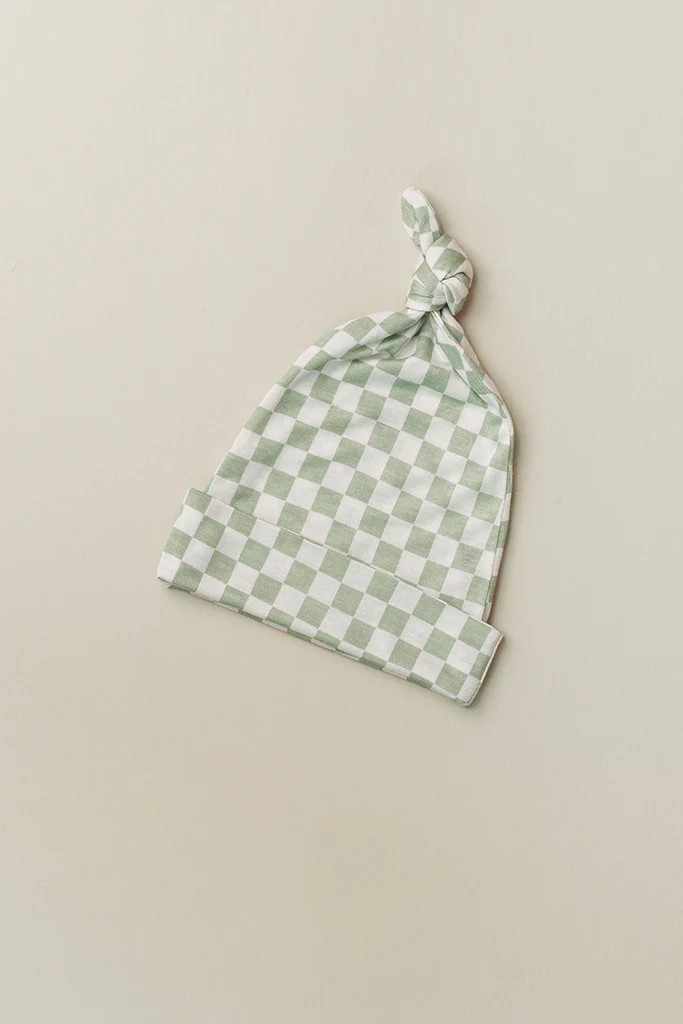 Fern Chequer Knotted Hat | Solly Baby