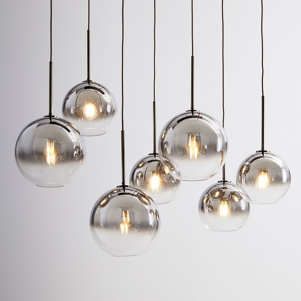 Sculptural Glass 7-Light Globe Chandelier (43"–45") | West Elm (US)