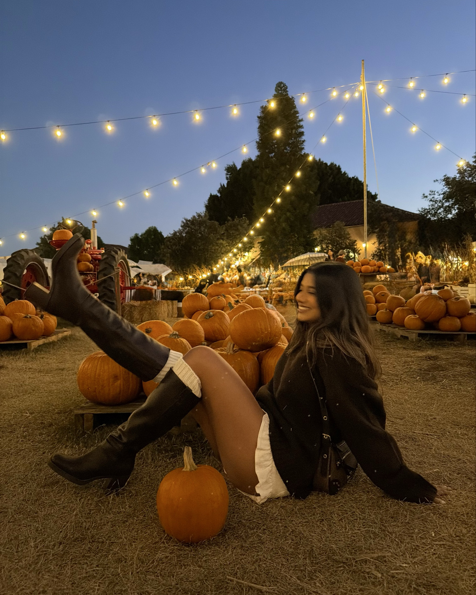 pumpkin patch outfit, fall outfit inspo, sweater and shorts outfit, brown sweater, ruffle shorts, sweater and boots outfit, fall outfit inspo, pumpkin patch inspo, brown boots 

#LTKSeasonal