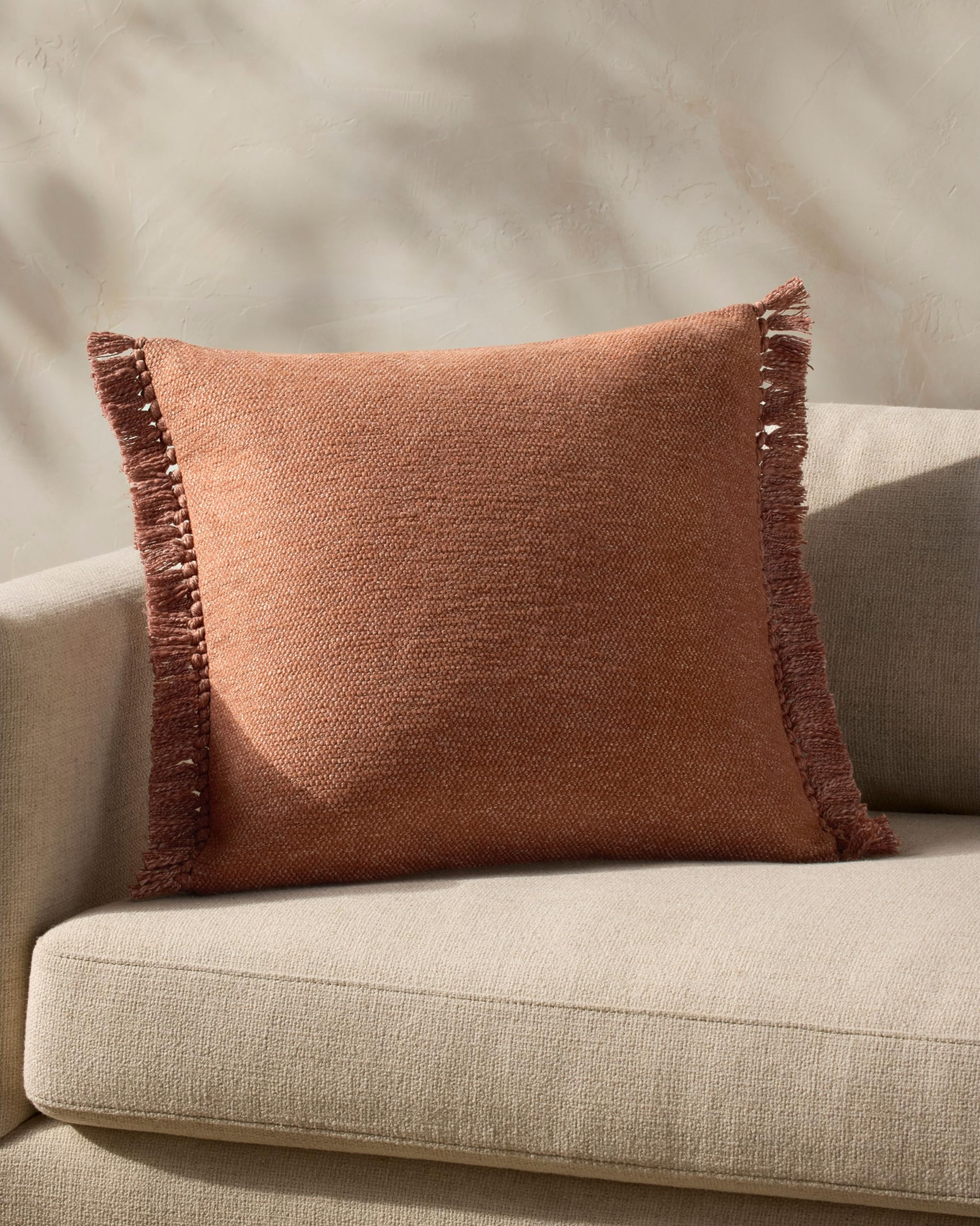 Loloi Magnolia Home by Joanna Gaines Jett Collection PMH0063 Rust 22'' x 22'' Cover w/Down Pillow | Amazon (US)